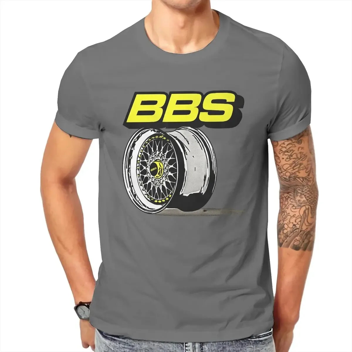 Bbs Racing T Shirts Men's Cotton Awesome T-Shirts Round Neck Tees Short Sleeve Clothes Gift Idea Summer Tees Tops T Shirt Men