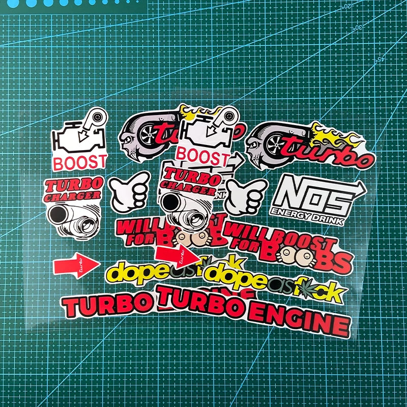 1SET JDM Racing Style Motorcycle Stickers for DIY Motorbike Fuel Tank Car Window Refit Auto Styling Decoration Vinyl Decals