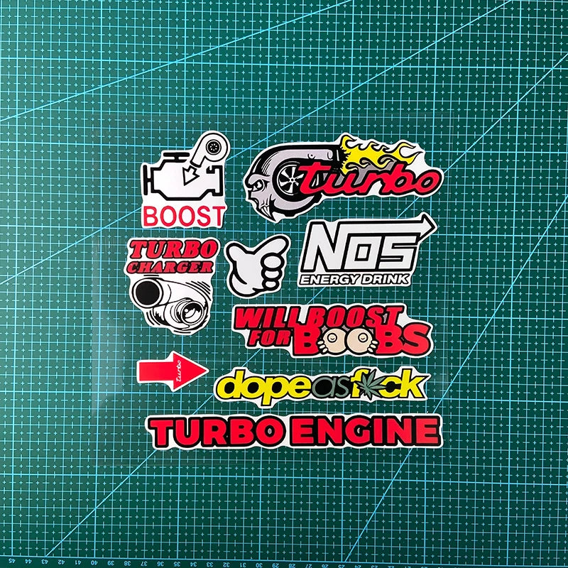 1SET JDM Racing Style Motorcycle Stickers for DIY Motorbike Fuel Tank Car Window Refit Auto Styling Decoration Vinyl Decals