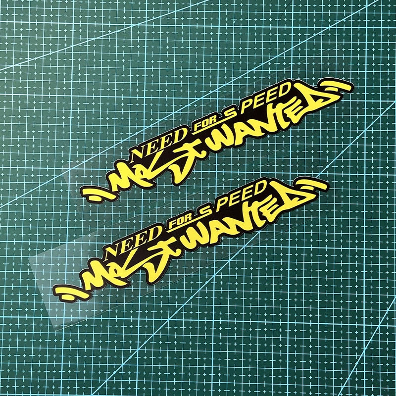 2PCS NEED FOR SPEED Waterproof Motorcycle Stickers for Motorbike Fuel Tank Scooter Body Car Window Decor Sunscreen Vinyl Decals