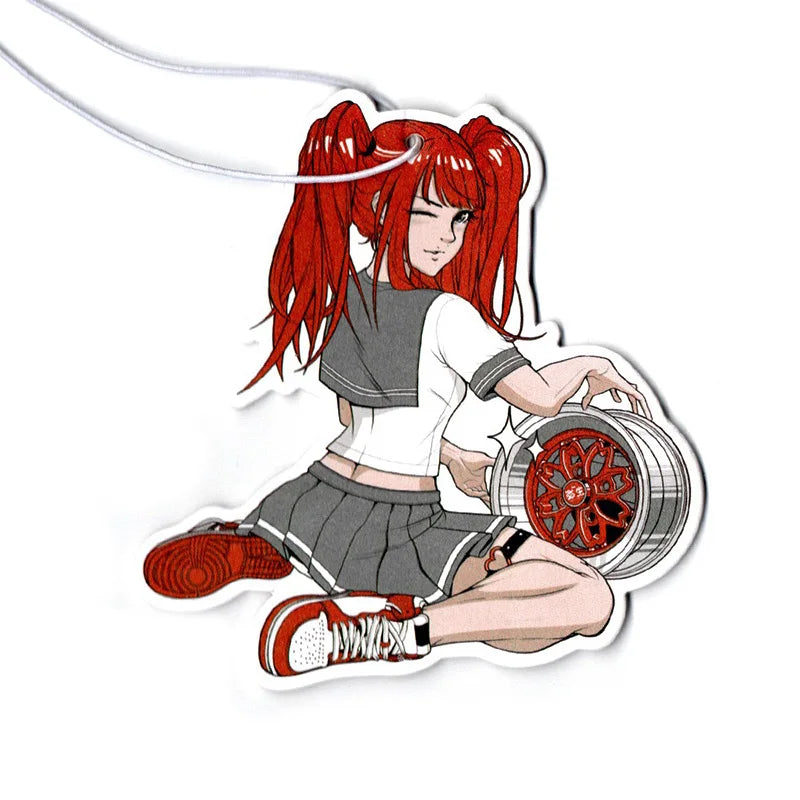 Auto Parts Design Car Air Freshener Hanging Car Rear View Solid Paper Wheel Rim Piston Car Diffuser Interior Accessories Pendant