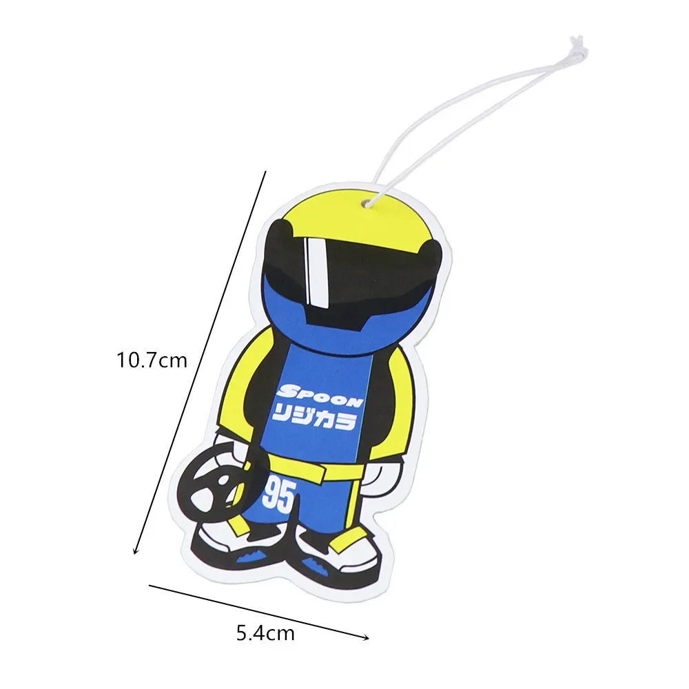 JDM Car Air Freshener Hanging Rearview Mirror Perfume Flavoring Turbo Brake Disc Shock Absorber Solid Paper Diffuser Accessories