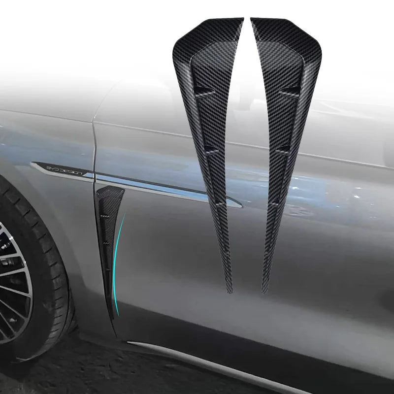 A Pair Car Side Fender Spoiler Wind Knife Side Gills Universal Air Vent Decorative Side Wing Stickers Trim Accessorie