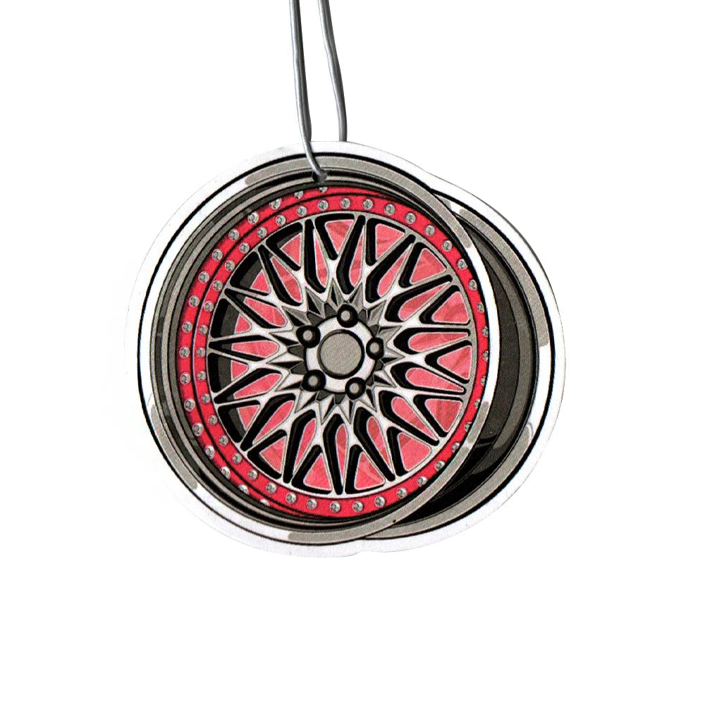 Auto Parts Design Car Air Freshener Hanging Car Rear View Solid Paper Wheel Rim Piston Car Diffuser Interior Accessories Pendant