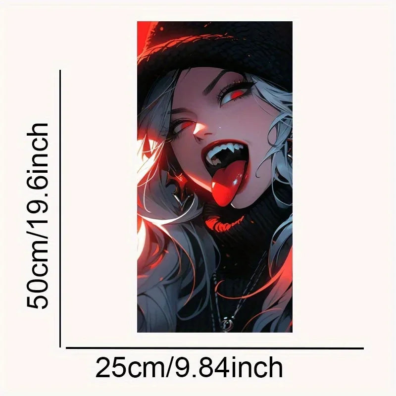 2-Pack Anime Wind Vinyl Car Stickers - Durable, Waterproof and Scratch Resistant PVC Stickers for B-pillars and more