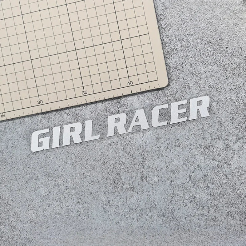1PC GIRL RACER Motorcycle Stickers Car Window Bumper Decoration Motorbike Front Cowl Fuel Tank Side Fairings Helmet Vinyl Decals