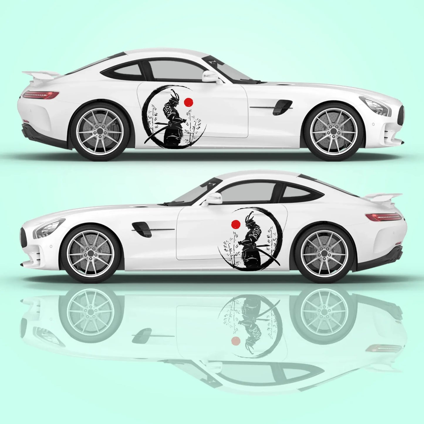 Japanese Samurai Car Stickers Vehicle Painting Taoist Vinyl Packaging Universal Size Anime Car Decoration Modified Stickers
