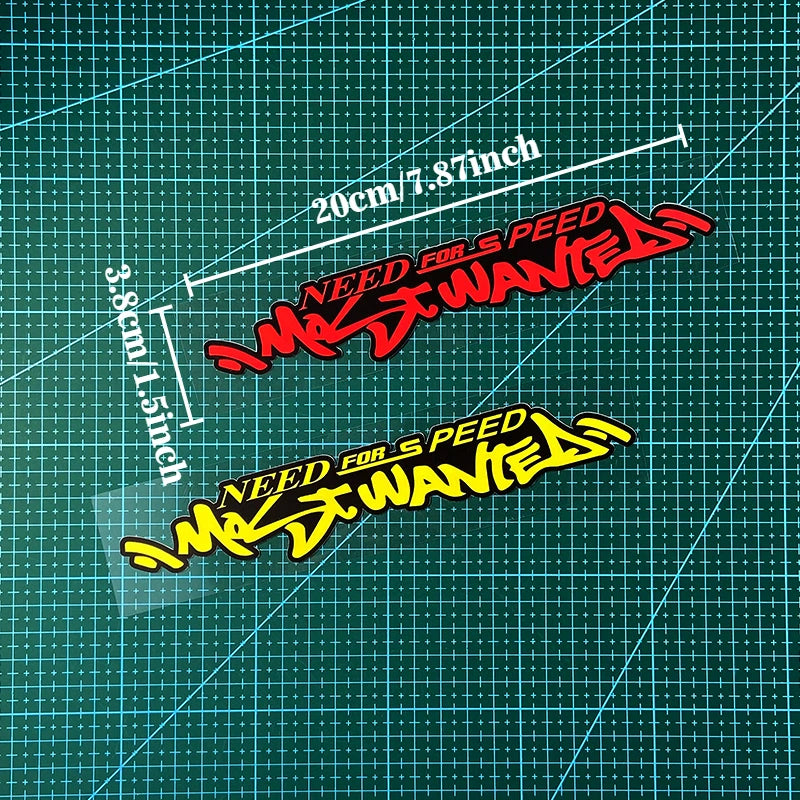 2PCS NEED FOR SPEED Waterproof Motorcycle Stickers for Motorbike Fuel Tank Scooter Body Car Window Decor Sunscreen Vinyl Decals