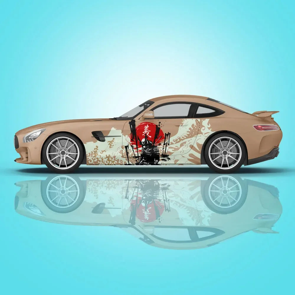 Japanese Samurai Car Stickers Vehicle Painting Taoist Vinyl Packaging Universal Size Anime Car Decoration Modified Stickers