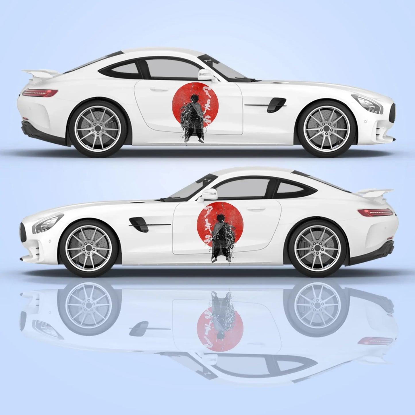 Japanese Samurai Car Stickers Vehicle Painting Taoist Vinyl Packaging Universal Size Anime Car Decoration Modified Stickers