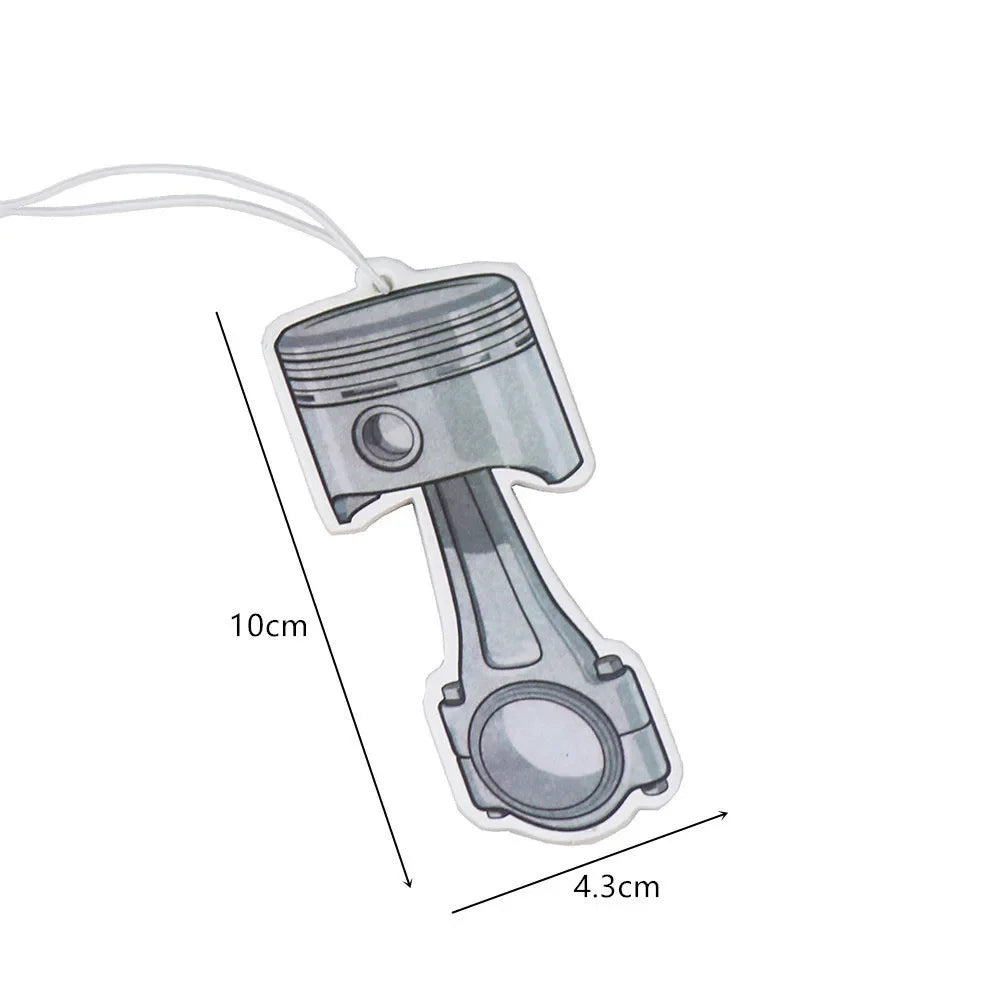 JDM Car Air Freshener Hanging Rearview Mirror Perfume Flavoring Turbo Brake Disc Shock Absorber Solid Paper Diffuser Accessories