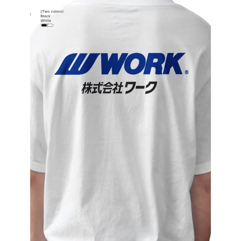 WORK Short Sleeve Classic Wheel Racing Sponsor Clothing RIM Car T-shirt Modified Car T-shirt Meister Men's T-shirt