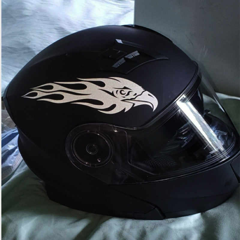 Car And Motorcycle Reflective Stickers Paired With Eagle Flame Car