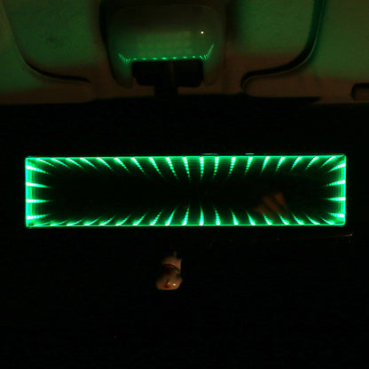 Inside The Car JDM Large Field Of Vision Abyss LED Luminous Lights Creative Rearview Mirror