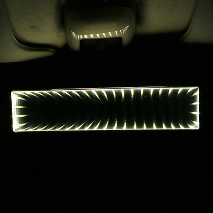 Inside The Car JDM Large Field Of Vision Abyss LED Luminous Lights Creative Rearview Mirror
