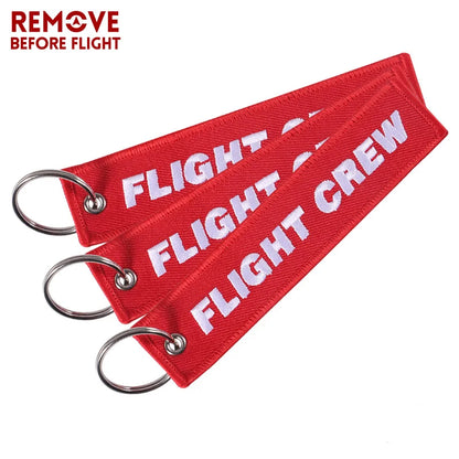 3 PCS/LOT Fashion Jewelry Keychain for Cars Customized Key Chains Purple Embroidery Key Fobs REMOVE BEFORE FLIGHT Key Chain Tag