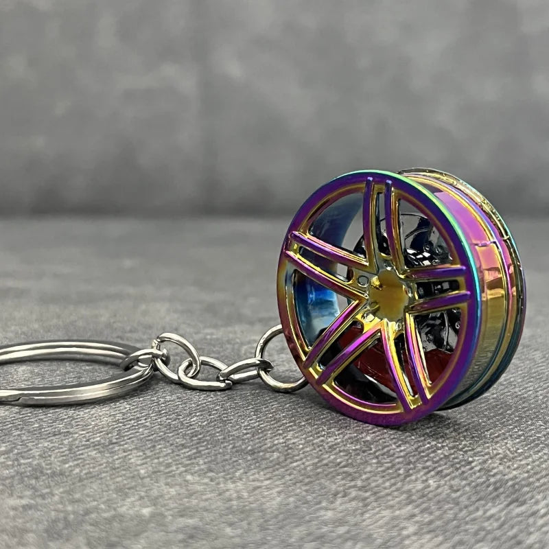 Luxury Metal Keychain Creative DIY Keyring Holder Car Key Chain Brake Disc Pendant For Men women Jewelry Gift Car Motorcycle Int