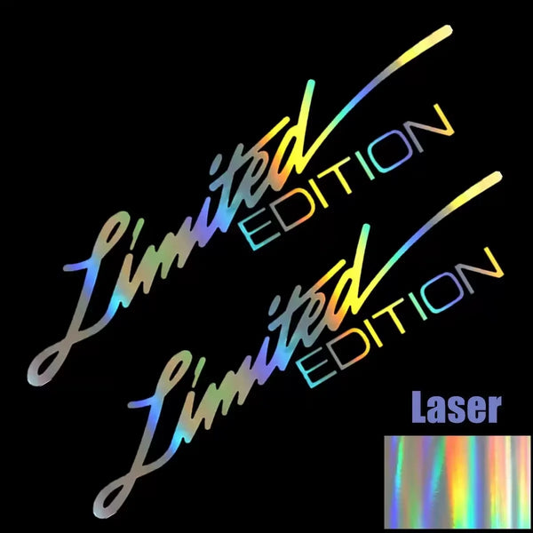 2PCS Motorcycle EDITION Creative Vinyl Sticker Window Sticker Car-styling Decoration Reflective Laser Decal For Car Accessories