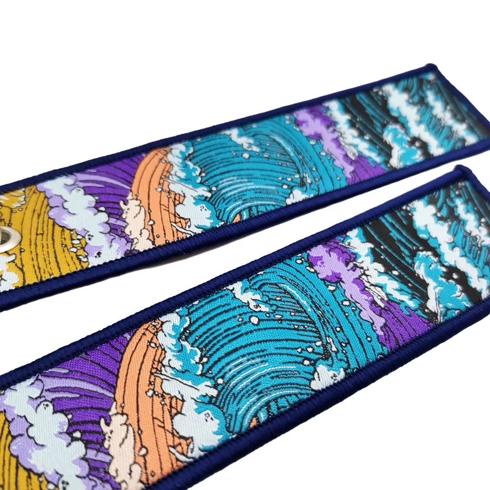 JDM Initial D Embroidery Keyring Car Keychain Key Tag Lanyard Refit Gift Red Sun Racing Team Motorcycle Key Chain Accessories