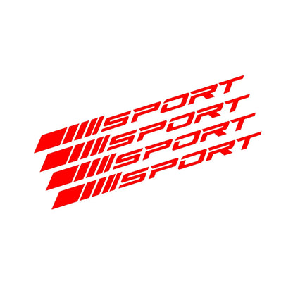 Fashion 4pc Car Stickers Wheels Rims Sport Racing DIY Stripes Decorative Stickers Emblem Car Styling Car SUV Truck Accessories