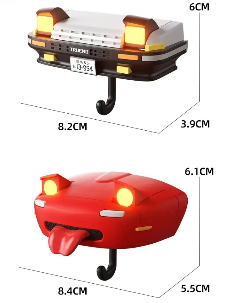 New Car Open Headlight Key Holder Light Wall Mount Keychain Holder Key Hooks Entrance Keyholder Ae86 Car Key Hangers Decoration