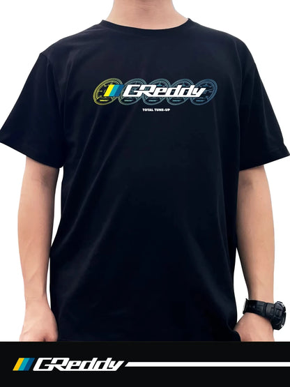 2025 New GREDDY Short Sleeve Racing 5-meter Car Culture Clothing JDM Workwear Bay Shore Midnight Modified Car T-shirt