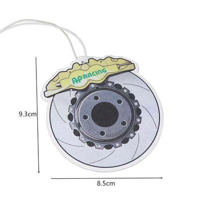 JDM Car Air Freshener Hanging Rearview Mirror Perfume Flavoring Turbo Brake Disc Shock Absorber Solid Paper Diffuser Accessories