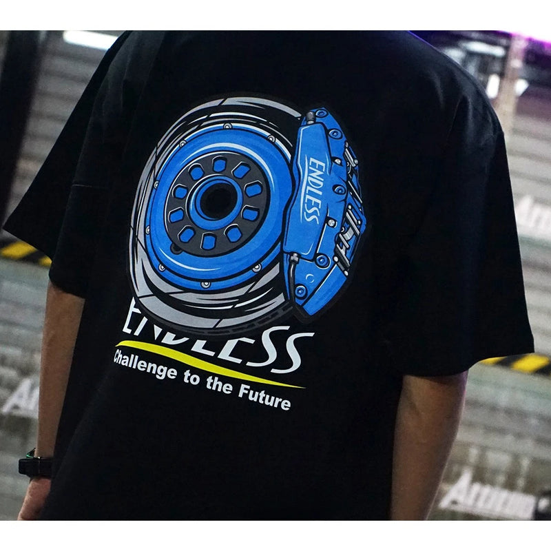Japan JDM Modified Car Endless Brake T-shirt Breathable Sweat Absorption Short-sleeved Men's and Women's T-shirt Motorcycle T