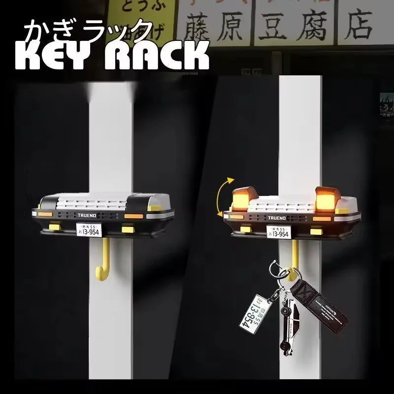 New Car Open Headlight Key Holder Light Wall Mount Keychain Holder Key Hooks Entrance Keyholder Ae86 Car Key Hangers Decoration