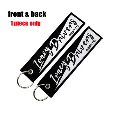 JDM Initial D Embroidery Keyring Car Keychain Key Tag Lanyard Refit Gift Red Sun Racing Team Motorcycle Key Chain Accessories