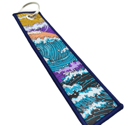 JDM Initial D Embroidery Keyring Car Keychain Key Tag Lanyard Refit Gift Red Sun Racing Team Motorcycle Key Chain Accessories