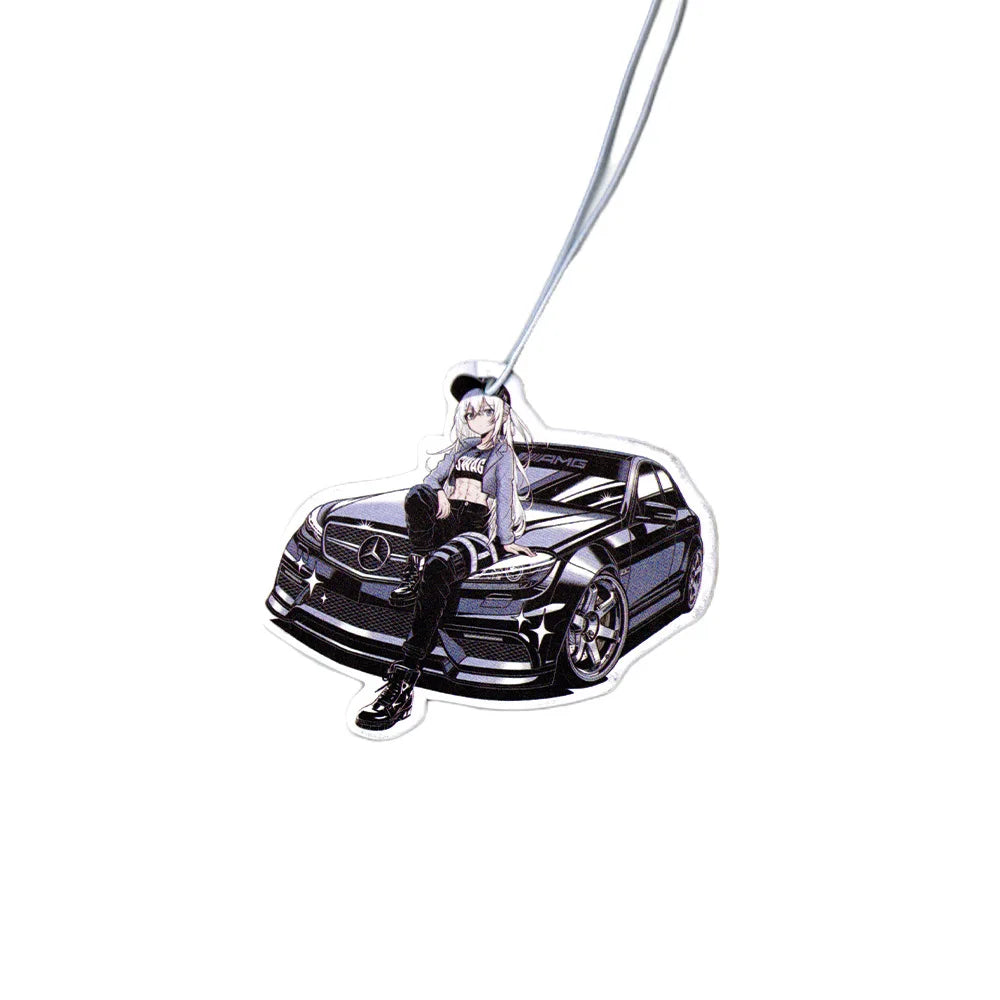 JDM Car Girls Air Freshener Auto Rearview Mirror Hanging Pendant Perfume Flavoring Diffuser Car Accessories Interior Decoration