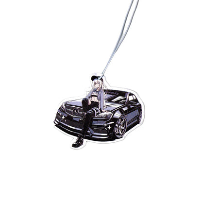 JDM Car Girls Air Freshener Auto Rearview Mirror Hanging Pendant Perfume Flavoring Diffuser Car Accessories Interior Decoration