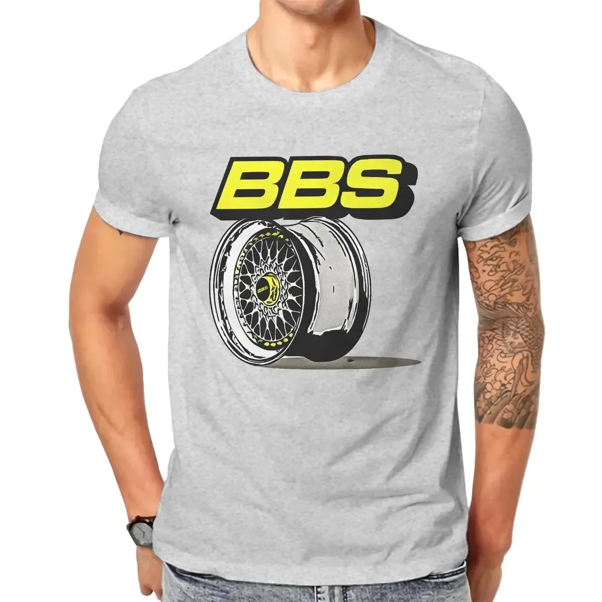 Bbs Racing T Shirts Men's Cotton Awesome T-Shirts Round Neck Tees Short Sleeve Clothes Gift Idea Summer Tees Tops T Shirt Men