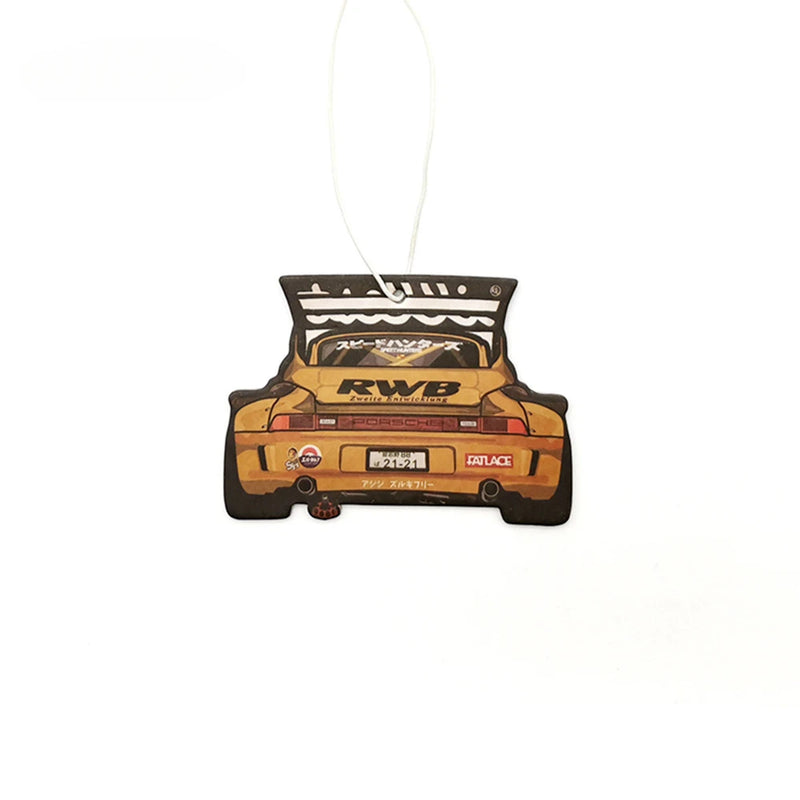 JDM Car Air Freshener Hanging Rearview Mirror Perfume Flavoring Turbo Brake Disc Shock Absorber Solid Paper Diffuser Accessories