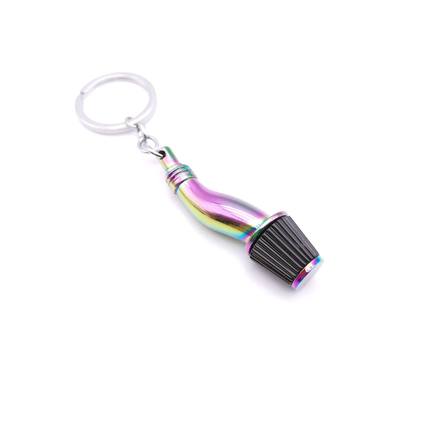 NEO Chrome Car Parts Keychain Metal Keyring Wheel Hub Nitrogen Gas Bottle Shock Absorber Key Chain Whistle Turbine Auto Interior