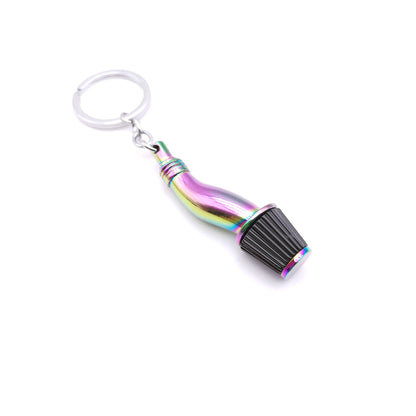NEO Chrome Car Parts Keychain Metal Keyring Wheel Hub Nitrogen Gas Bottle Shock Absorber Key Chain Whistle Turbine Auto Interior