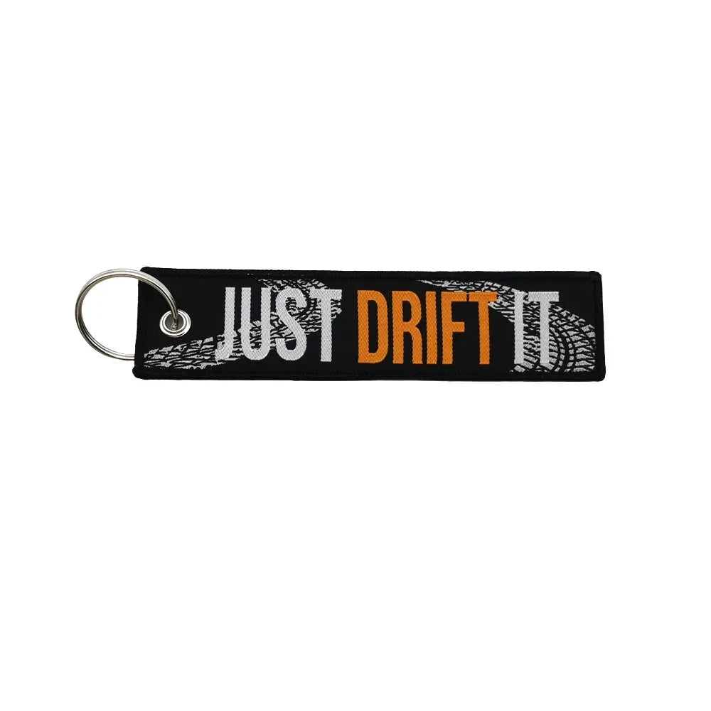 JDM Initial D Embroidery Keyring Car Keychain Key Tag Lanyard Refit Gift Red Sun Racing Team Motorcycle Key Chain Accessories