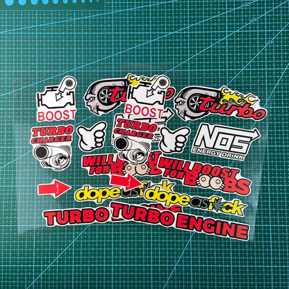 1SET JDM Racing Style Motorcycle Stickers for DIY Motorbike Fuel Tank Car Window Refit Auto Styling Decoration Vinyl Decals