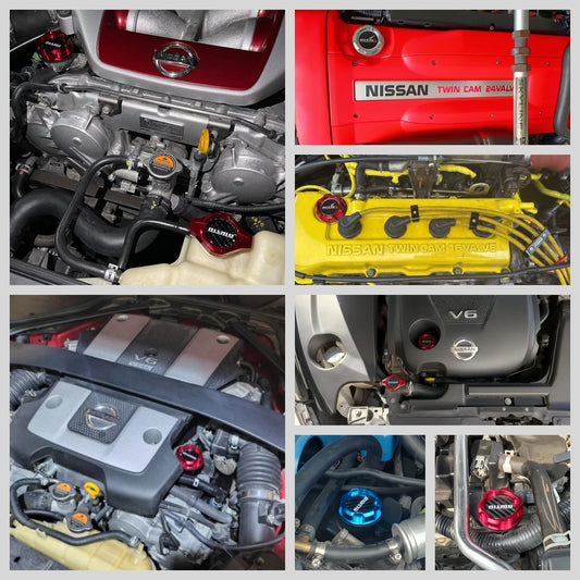 Aluminum ENGINE Oil Cap for nissan ALTIMA MAXIMA SILVIA S13 S14 240SX SENTRA SUNNY INFINITI 350Z 300ZX 370Z JDM cars accessories