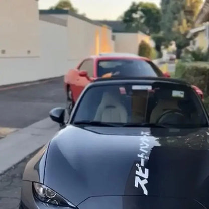 Japanese Style Car Front Window Sticker For JDM Street Racing Windshield Auto Stickers Decals Decor