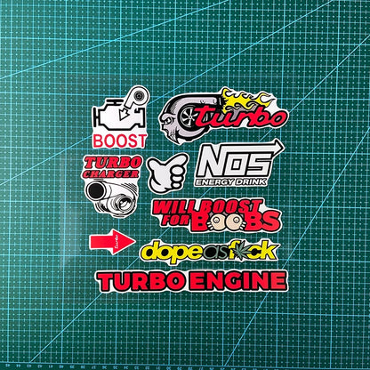 1SET JDM Racing Style Motorcycle Stickers for DIY Motorbike Fuel Tank Car Window Refit Auto Styling Decoration Vinyl Decals