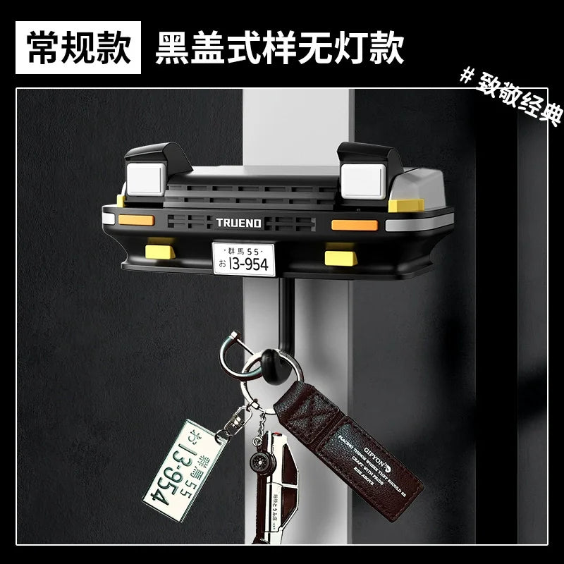 New Car Open Headlight Key Holder Light Wall Mount Keychain Holder Key Hooks Entrance Keyholder Ae86 Car Key Hangers Decoration