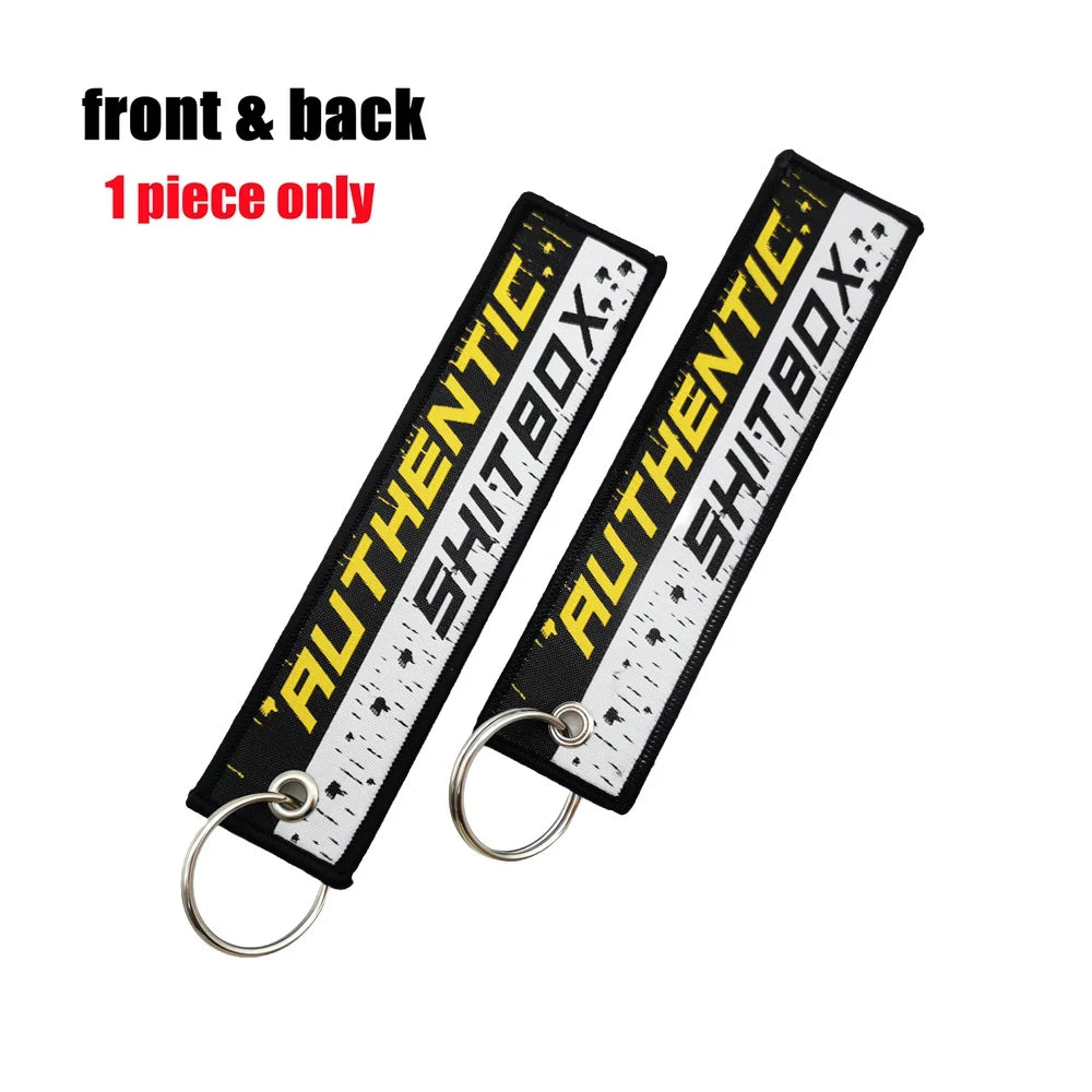 JDM Initial D Embroidery Keyring Car Keychain Key Tag Lanyard Refit Gift Red Sun Racing Team Motorcycle Key Chain Accessories
