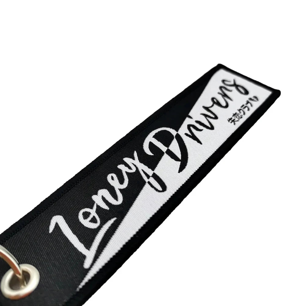 JDM Initial D Embroidery Keyring Car Keychain Key Tag Lanyard Refit Gift Red Sun Racing Team Motorcycle Key Chain Accessories