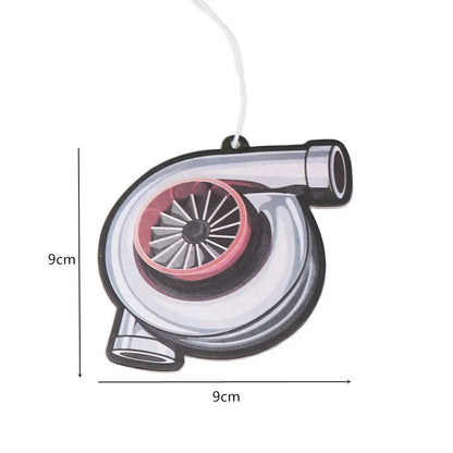 JDM Car Air Freshener Hanging Rearview Mirror Perfume Flavoring Turbo Brake Disc Shock Absorber Solid Paper Diffuser Accessories