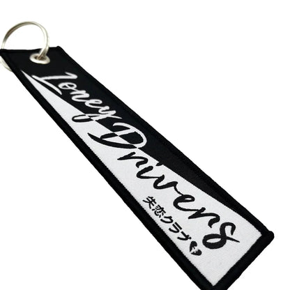 JDM Initial D Embroidery Keyring Car Keychain Key Tag Lanyard Refit Gift Red Sun Racing Team Motorcycle Key Chain Accessories