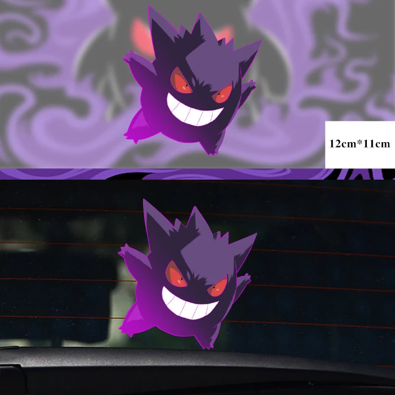 Pokemon Anime Car Sticker Gengar Anime Sticker Waterproof Sunscreen Laptop Sticker Trunk Sticker Wall Decals