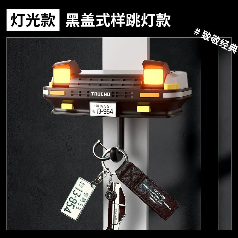 New Car Open Headlight Key Holder Light Wall Mount Keychain Holder Key Hooks Entrance Keyholder Ae86 Car Key Hangers Decoration