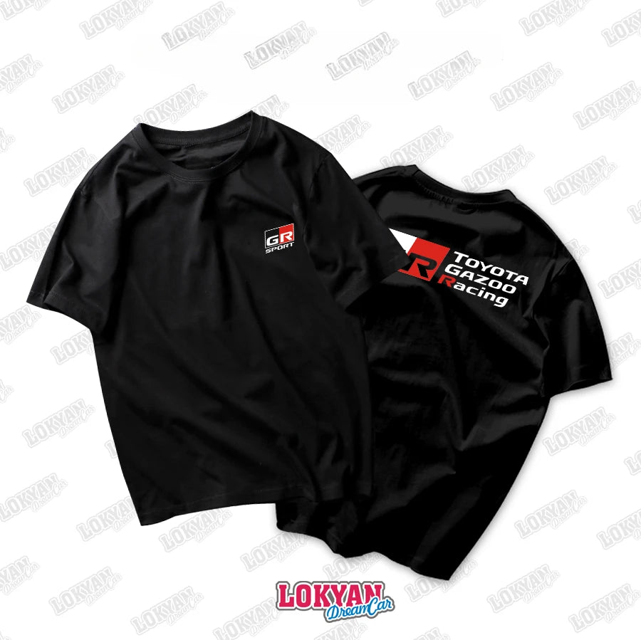 JDM Culture Spirit F-Field Racing Sponsor Printed Short Sleeve Motorcycle Graphic Breathable Casual Men's T-shirt